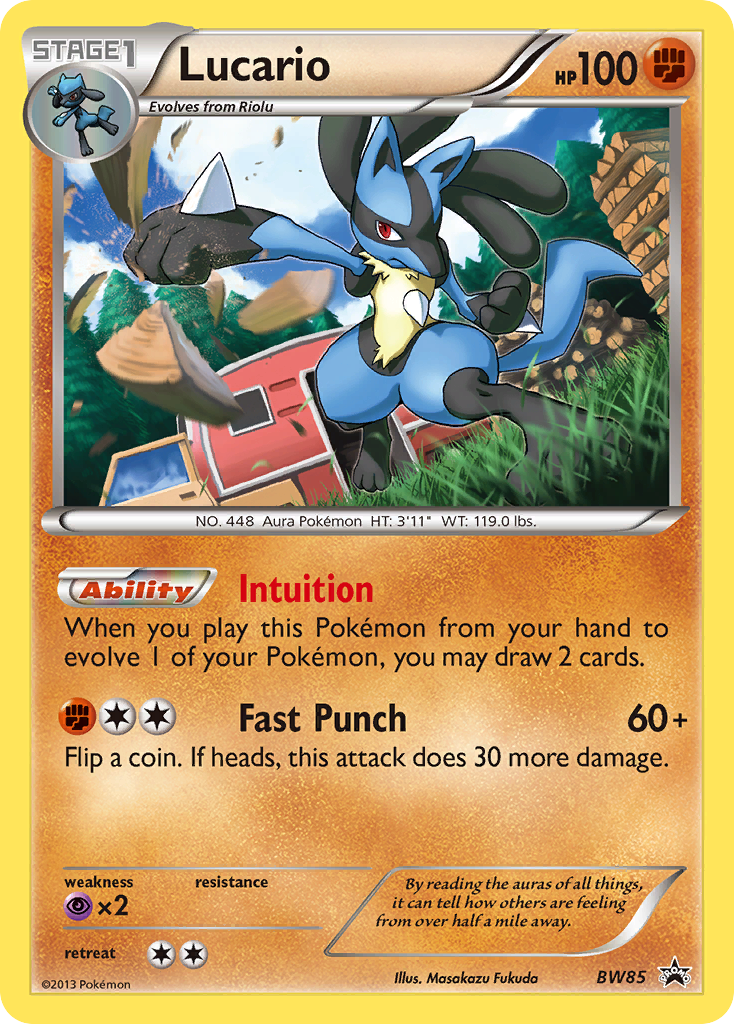 Black & White Promo Lucario #85